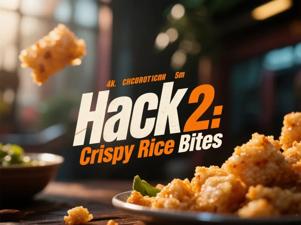 Hack 2: Crispy Rice Bites (or Patties)