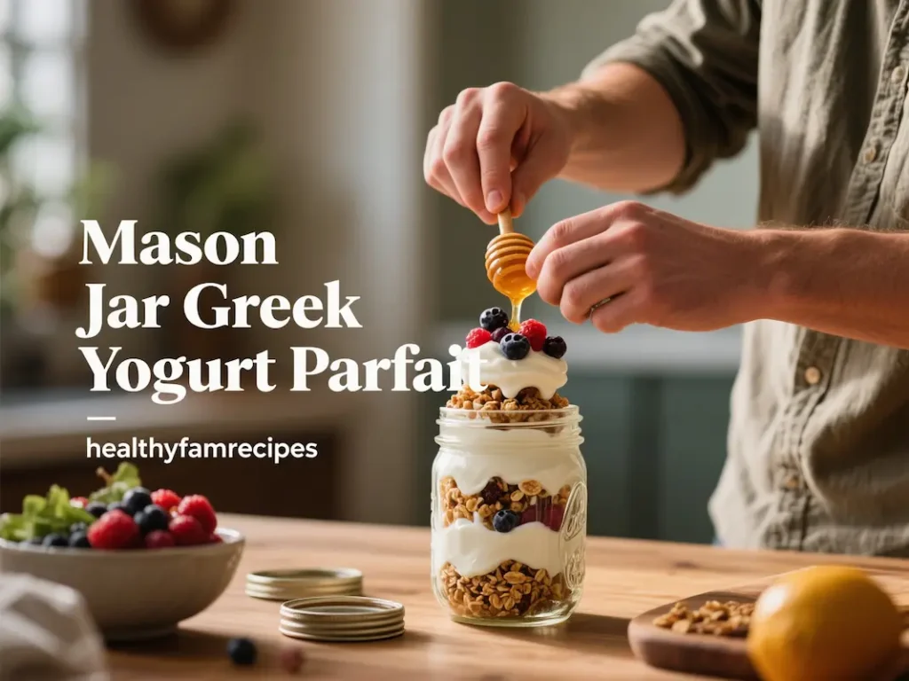 Mason Jar Greek Yogurt Parfait