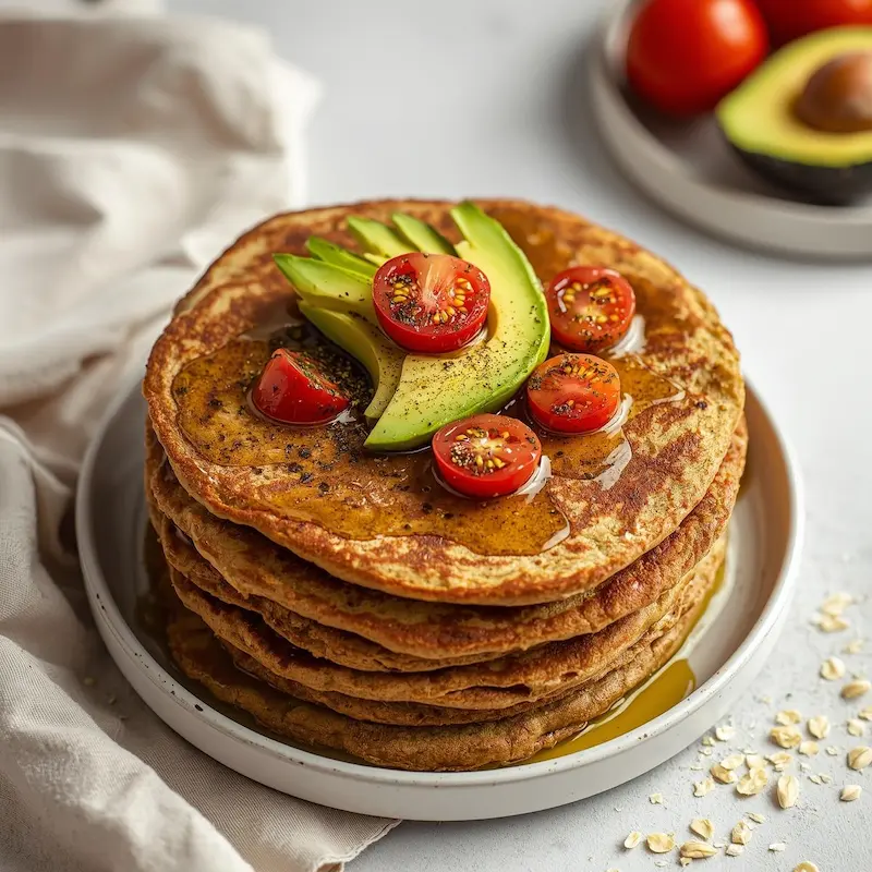 Savory Oat Bran Pancakes