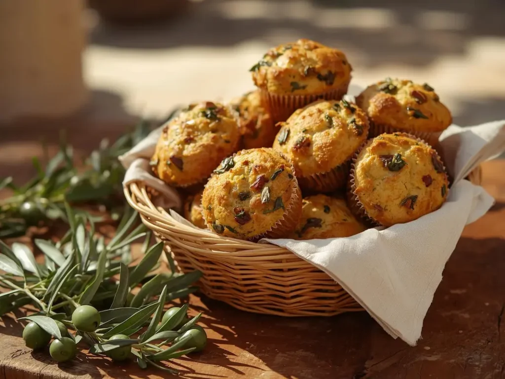 Mediterranean Olive Oil and Herb Muffins with Dates