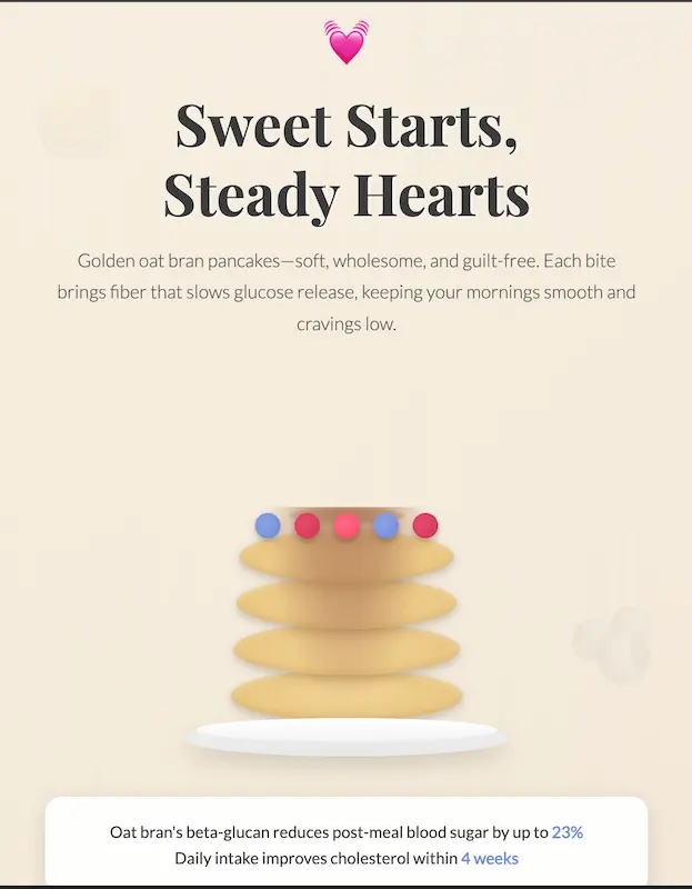 Oat Bran Pancakes with Sugar-Free Syrup and Berries—Diabetes-Friendly Breakfast