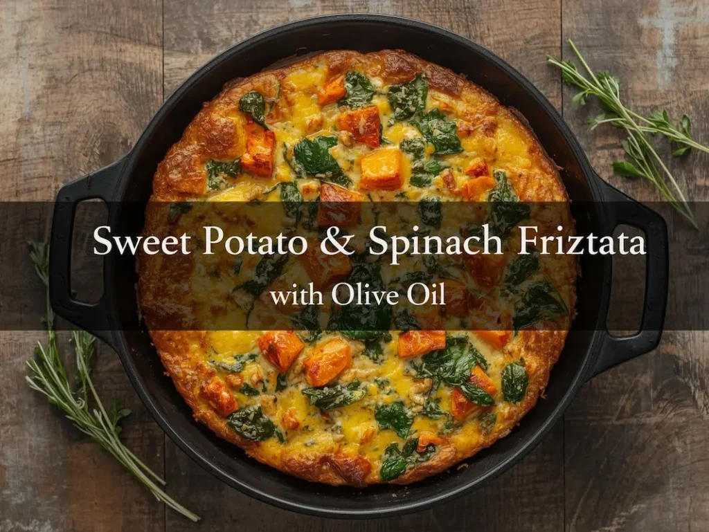 Sweet Potato and Spinach Frittata with Olive Oil